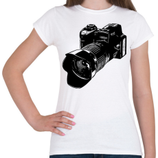 PRINTFASHION Fényképezőgép  - Női póló - Fehér