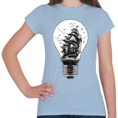 PRINTFASHION Fényvitorlás - Női póló - Világoskék