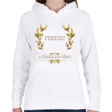 PRINTFASHION Ferenc - Női kapucnis pulóver - Fehér női pulóver, kardigán