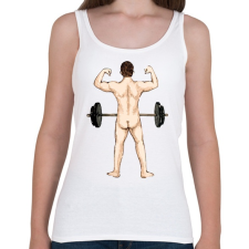 PRINTFASHION Férfiasság - Női atléta - Fehér női trikó