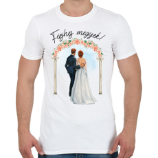 PRINTFASHION Férjhez megyek - Férfi póló - Fehér