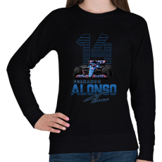 PRINTFASHION Fernando Alonso - Női pulóver - Fekete