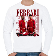 PRINTFASHION Ferrari 2025 Forma1 - Férfi pulóver - Fehér férfi pulóver, kardigán