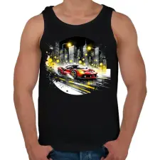 PRINTFASHION Ferrari - Férfi atléta - Fekete atléta, trikó