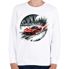 PRINTFASHION Ferrari - Gyerek pulóver - Fehér