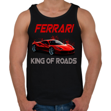 PRINTFASHION FERRARI KING OF ROADS - Férfi atléta - Fekete atléta, trikó
