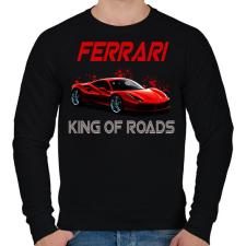 PRINTFASHION FERRARI KING OF ROADS - Férfi pulóver - Fekete férfi pulóver, kardigán