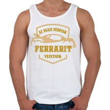PRINTFASHION Ferrari sofőr - Férfi atléta - Fehér atléta, trikó