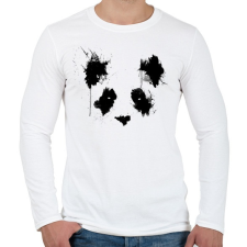 PRINTFASHION Festett panda - Férfi hosszú ujjú póló - Fehér férfi póló