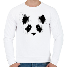 PRINTFASHION Festett panda - Férfi pulóver - Fehér
