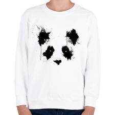 PRINTFASHION Festett panda - Gyerek pulóver - Fehér gyerek pulóver, kardigán