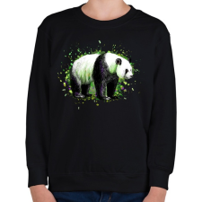 PRINTFASHION Festett panda - Gyerek pulóver - Fekete gyerek pulóver, kardigán