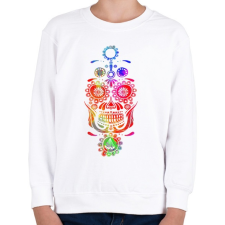 PRINTFASHION festival skull - Gyerek pulóver - Fehér gyerek pulóver, kardigán