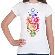 PRINTFASHION festival skull - Női póló - Fehér női póló