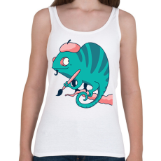 PRINTFASHION Festő kaméleon - Női atléta - Fehér