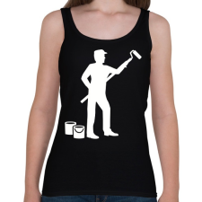 PRINTFASHION Festő mester - Női atléta - Fekete női trikó