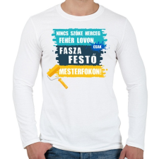 PRINTFASHION Festo mesterfokon - Férfi hosszú ujjú póló - Fehér férfi póló