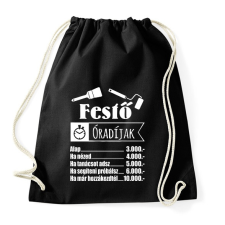 PRINTFASHION Festő óradíj - Sportzsák, Tornazsák - Fekete tornazsák