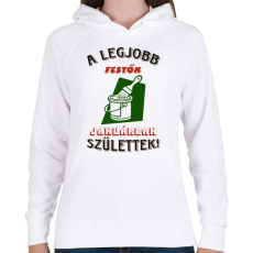 PRINTFASHION Festő szülinapja január színes - Női kapucnis pulóver - Fehér