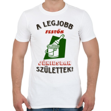 PRINTFASHION Festő szülinapja június színes - Férfi póló - Fehér férfi póló