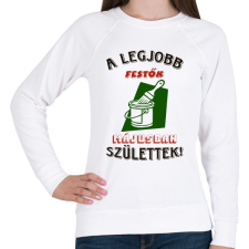 PRINTFASHION Festő szülinapja május színes - Női pulóver - Fehér női pulóver, kardigán