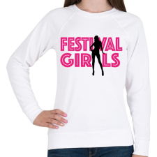 PRINTFASHION Fesztivál csajok - Női pulóver - Fehér női pulóver, kardigán