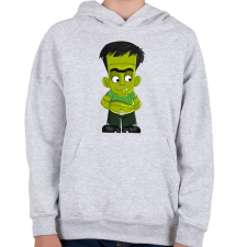 PRINTFASHION Fiatal Frankenstein - Gyerek kapucnis pulóver - Sport szürke gyerek pulóver, kardigán