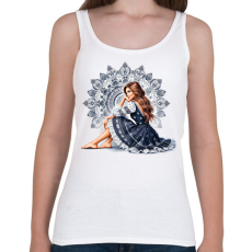 PRINTFASHION Fiatal lány népies ruhában - Női atléta - Fehér