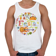 PRINTFASHION Fiesta -Mexico - Férfi atléta - Fehér