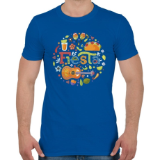 PRINTFASHION Fiesta -Mexico - Férfi póló - Királykék