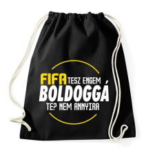 PRINTFASHION Fifa Tesz Boldogga - Sportzsák, Tornazsák - Fekete tornazsák