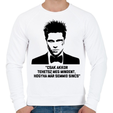 PRINTFASHION Fight club - Férfi pulóver - Fehér