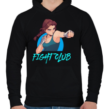 PRINTFASHION Fight Club Girls - Férfi kapucnis pulóver - Fekete férfi pulóver, kardigán