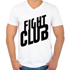 PRINTFASHION fight club logo - Férfi V-nyakú póló - Fehér férfi póló