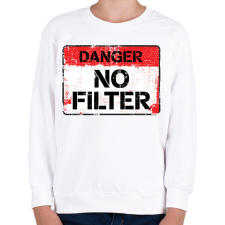 PRINTFASHION Filter nélkül! - Gyerek pulóver - Fehér gyerek pulóver, kardigán