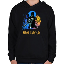 PRINTFASHION FINAL FANTASY - Gyerek kapucnis pulóver - Fekete gyerek pulóver, kardigán