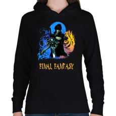 PRINTFASHION FINAL FANTASY - Női kapucnis pulóver - Fekete