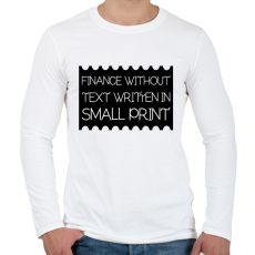 PRINTFASHION Finance-without-text-written-in-small-print - Férfi hosszú ujjú póló - Fehér