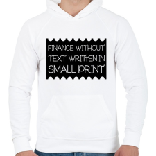 PRINTFASHION Finance-without-text-written-in-small-print - Férfi kapucnis pulóver - Fehér női pulóver, kardigán