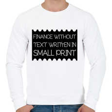 PRINTFASHION Finance-without-text-written-in-small-print - Férfi pulóver - Fehér