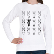 PRINTFASHION FindZebra - Ritka betegségek - Női pulóver - Fehér