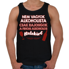 PRINTFASHION Finom alkoholos italok - Férfi atléta - Fekete atléta, trikó
