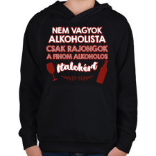 PRINTFASHION Finom alkoholos italok - Gyerek kapucnis pulóver - Fekete gyerek pulóver, kardigán