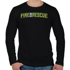 PRINTFASHION Fire and Rescue - Férfi hosszú ujjú póló - Fekete