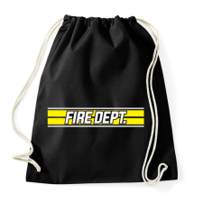 PRINTFASHION Fire Dept. - Sportzsák, Tornazsák - Fekete tornazsák