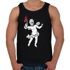 PRINTFASHION Fire in the hole! - Férfi atléta - Fekete atléta, trikó