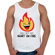 PRINTFASHION Fire-Marshamllow - Férfi - Férfi atléta - Fehér atléta, trikó