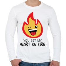 PRINTFASHION Fire-Marshamllow - Férfi - Férfi hosszú ujjú póló - Fehér férfi póló