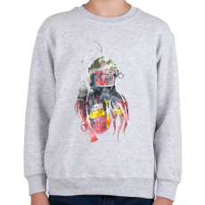 PRINTFASHION Fire&Smoke - Gyerek pulóver - Sport szürke