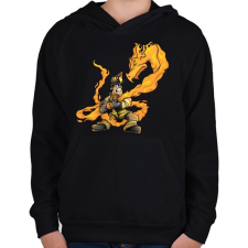 PRINTFASHION Firedragon - Gyerek kapucnis pulóver - Fekete gyerek pulóver, kardigán